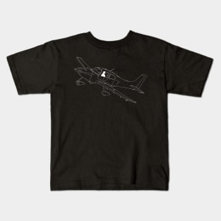 Cirrus SR22 Aircraft Illustration Kids T-Shirt